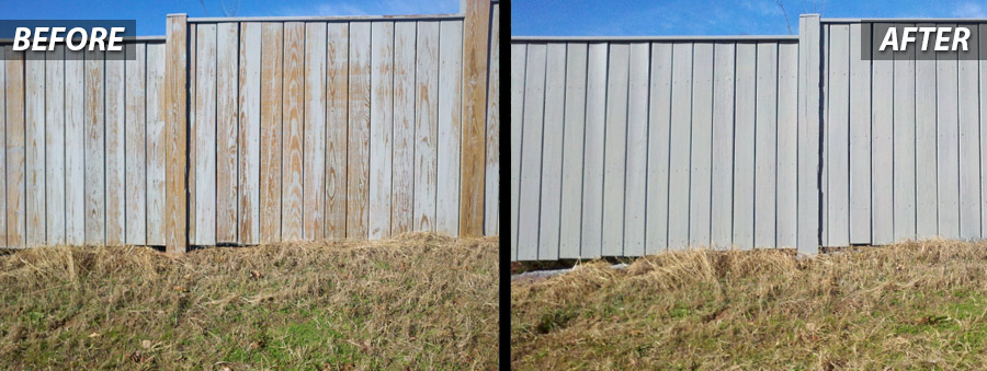 Before and After for Fence Painting- Contractor PSI Offers Stormwater Managment in Virginia