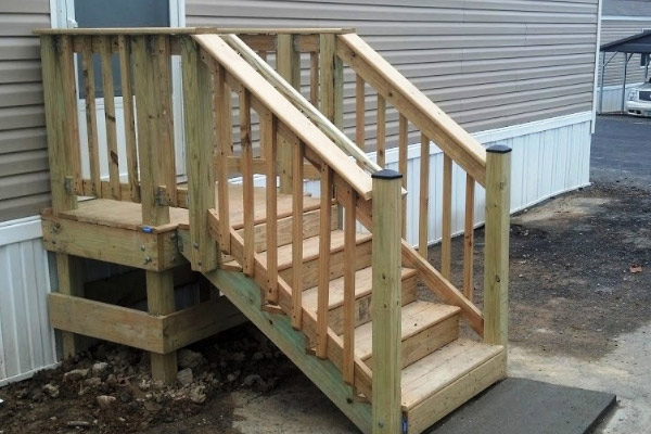 Wooden Stairs- Commercial Power Washing in Washington DC Metro Area